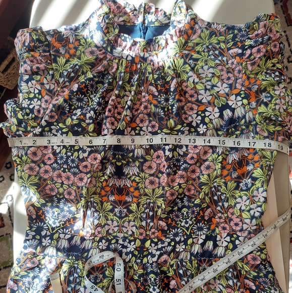 NEW Nordstrom Julia Jordan mock ruffled neck flutter sleeve floral dress - Picture 15 of 16